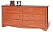 Prepac Monterey Cherry 6 Drawer Double Dresser