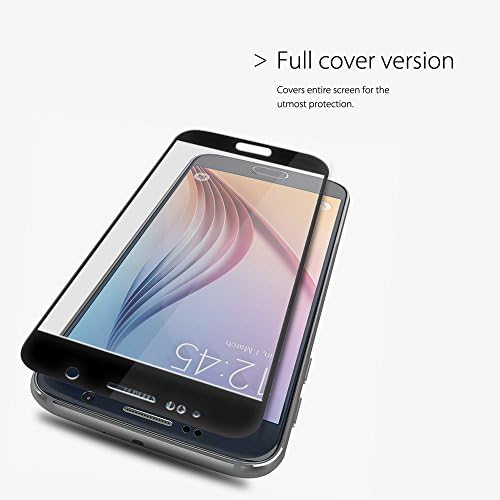 Godosmith® Ice Core Series 2.5D Round Edge 0.19mm Ultra-thin Full Cover Tempered Glass Screen Protector for Samsung Galaxy S6 with 9H Hardness/Anti-scratch (Black)