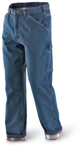 32 Inseam Guide Gear Flannel - lined Carpenter Jeans