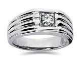0.25 CTW Men's Diamond Ring in Platinum