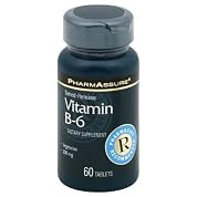 PharmAssure Vitamin B-6, 200 mg, Timed-Release Tablets 60 tablets