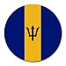 Barbados Flag Round Mouse Pad