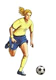 Soccer Runner in Yellow Wall Decal