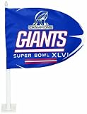NFL New York Giants 2011 NFC Conference Champions Football Shaped Car Flag