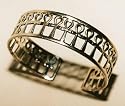 Egyptian Silver Ankh Cuff Bracelet