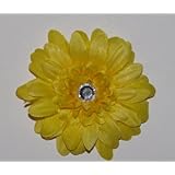 A Girl Company Yellow Gerber Daisy Flower Hair Clip for Baby/Girl