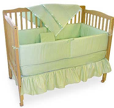 Solid Celery 5 Piece Crib Bedding Set