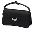 Satin Bag and Satin Handle, with Rhinestone Closure, Evening Bag - Barbara (71 6550)