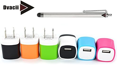 Dvacii® (Two Tones) 6X AC USB Power Adapter Home Wall Charger for iPhone, iPod and iPad, HTC, Samsung + More
