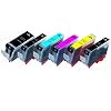 6 Pack Canon PGI-225BK/CLI-226BK/CLI-226C/CLI-226M/CLI-226Y/CLI-226GY compatible ink cartridges with chips for Canon Pixma MG6120/MG6220/MG8120/MG8120B/MG8220