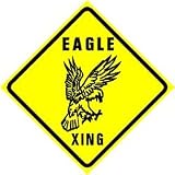 EAGLE CROSSING sign * street endangered bird