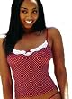 Hot Dots Lingerie...Two Tone Polka Dot Spandex Mesh Camisole Set - Color Choices Now - Fun for Everyday or even Valentine's Day