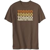 T-Shirt Brown  Tobago Retro Color  Trinidad And Tobago City