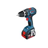 Bosch 0601866102 Akku-Bohrschrauber GSR 18 V-LI Professional inkl. Ladeger&auml;t, 2 x 3,0 Ah Li-Ion-Akkus, L-Boxx