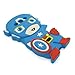 3D Cartoon Cute Lovely Stylish Blue Marvel Captain America Soft Silicone Back Case Cover Protective Skin for Samsung Galaxy S3 i9300 SIII (Blue)