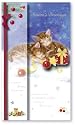 3-D Glitter Christmas Card 17cm X 30cm - Kittens (BFGK)