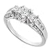 Three Stone Diamond Ring 1ctw