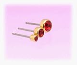 Blomdahl Gold Titanium Earrings - Ruby