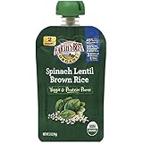 Earth's Best Organic Stage 2, Spinach, Lentil & Brown Rice, 3.5 Ounce Pouch (Pack of 12)