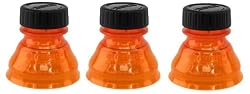Three (3) Orange - Snap Capps - Reclosable Can Tops (Turns Almost Any Can into a Bottle!) Save Money Buy Cans over Bottles! Snap Capp - NO MORE Flat Drinks