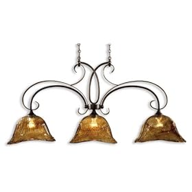Uttermost 21009 Vetraio 3-Light Kitchen Island, Oil Rubbed Bronze Finish by Uttermost