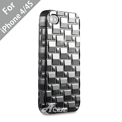 APPLE iPhone 4 / 4S Splendid 3D TPU Skin Case by Acase(TM), BLACK (Fits AT&T, Sprint and Verizon iPhone 4 and 4S)