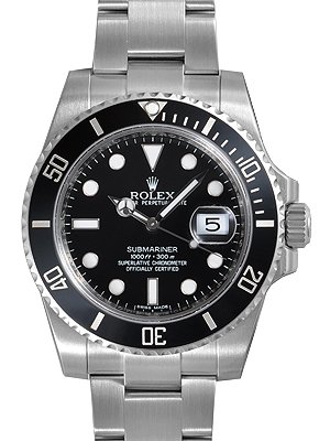 Rolex Submariner Black Dial Ceramic Bezel Steel Mens Watch 116610LN