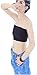 UGET Women's Strapless Short Corset Les Lesbian Tomboy Strapless Chest Binder Tops US 4-6/Asia XL Black