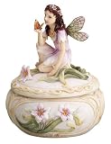 Fairy W/Butterfly Trinket Box - Collectible Figurine Statue Sculpture