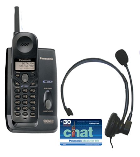 Panasonic KX-TC1484SP 900 MHz Cordless Phone with Bonus Headset and Calling Card