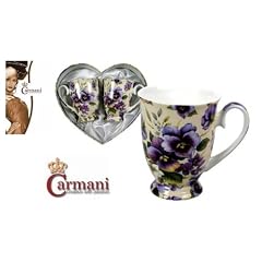 CARMANI of Australia - Stiefm�tterchen - BLUMEN COLLECTION - 2 x Becher aus Porzellan - Teetasse / Kaffeebecher - Fassungsverm�gen 0,3l - Tasse: H�he ca. 10 cm - Durchmesser ca. 8,5 cm - Mikrowellen- und Sp�lmaschinen geeignet - Bone China - verpackt im Geschenkkarton - Ob zum Geburtstag, zum Valentinstag, zum Muttertag oder zur Hochzeit, Porzellan ist ein perfektes Geschenk f�r jeden Anlass. Oder einfach nur zum selber sammeln! - Tolle Geschenkidee!!!