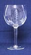 Individually Hand Etched Sailboat Red Wine Glass 7 1/4"H Set / 4