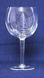 Individually Hand Etched Sailboat Red Wine Glass 7 1/4"H Set / 4