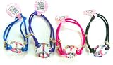 Rhinestone Peace Sign Bracelet - 2 pack