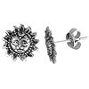 Tiny Sterling Silver Sun Stud Earrings