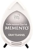 Tsukineko Memento Dew Drop Fade Resistant Dye Inkpad, Gray Flannel