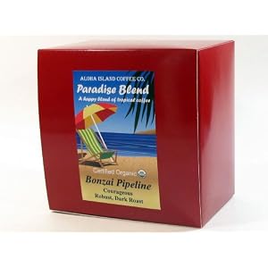 Aloha Island Coffee Company Bonzai Pipeline Dark Roast, 24-Count Organic Coffee Pods by Aloha Island Coffee Company