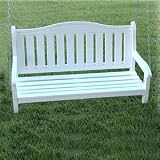Prairie Leisure 46-White Garden Bench Porch Swing