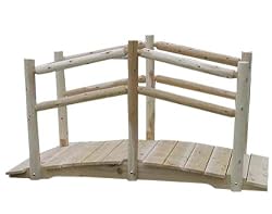 4' Unstained White Cedar Double Rail Bridge