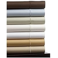 Pinzon 500-Thread-Count Egyptian Cotton Sateen Standard Pillowcase, Set of 2, Chocolate