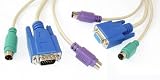10 Ft (3 m) Ultra-Thin 3-in-1 KVM Cable With Male/Female VGA and 2 Male/Male PS/2 Connectors