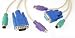 10 Ft (3 m) Ultra-Thin 3-in-1 KVM Cable With Male/Female VGA and 2 Male/Male PS/2 Connectors
