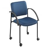 Stacking Chairs,Black Steel Frame,23-1/2,x23-1/2x33,Blue (SAF4184BU)