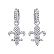 14K White Gold 3/8 ct. Diamond ''Fleur-De-Lis'' Earrings