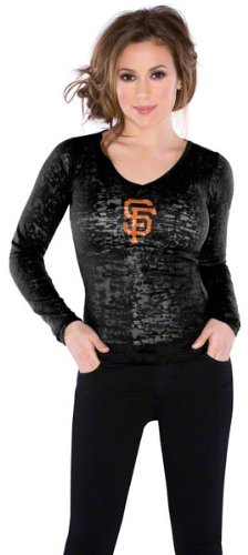 San Francisco Giants Women's Burnout Team Long Sleeve Thermal - by Alyssa Milano