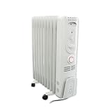 10枚フィン 1500W オイルヒーター（暖房器具　24時間オン/オフタイマー　自動温度調節付）(X239) の評価・レビュー