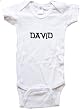 DAVID / Hurry Up - Name-series - White Or Blue Onesie / Baby T-shirt