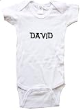 DAVID / Hurry Up - Name-series - White Or Blue Onesie / Baby T-shirt