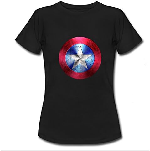 Nesth Captain America womens Ladies Tee Shirt Personalized Customized Size L Black