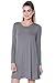 A+D Womens Round Neck Knit Dress - Long Sleeve Jersey Knit Tunic